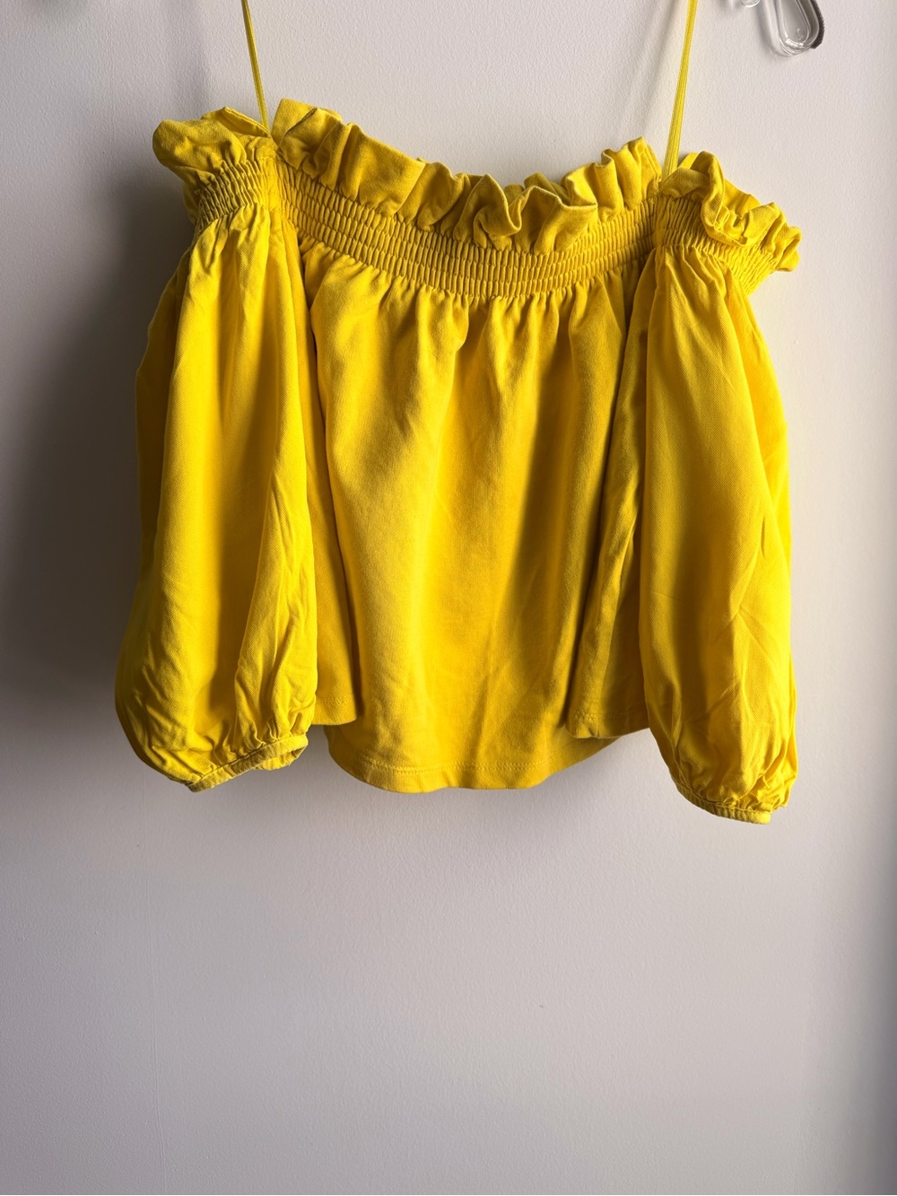 Zara Vibrant Yellow Ruffle Top